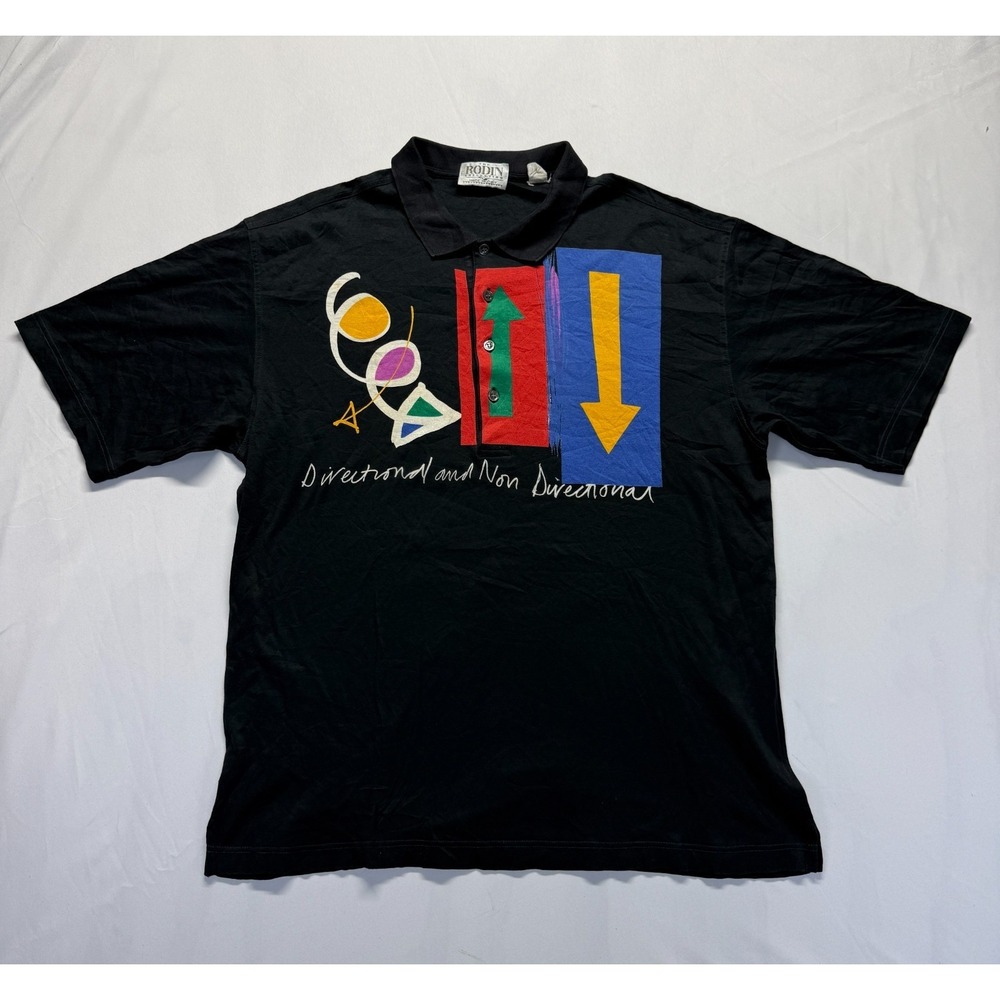 The Rodin Collection Polo Shirt Mens M/50 Black‎ Directional And Non Directional